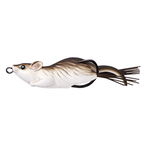 Naluca Live Target Hollow Mouse Walking Bait, Brown/White, 9cm, 28g, LIVETARGET