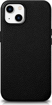 iCarer iCarer Litchi Premium Leather Case skórzane etui iPhone 14 magnetyczne z MagSafe czarny (WMI14220709-BK), iCarer
