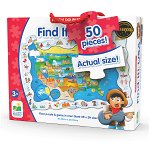 Puzzle harta SUA, The Learning Journey, Multicolor