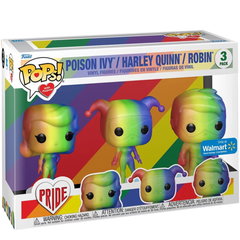 Set figurine Funko POP! DC Comics: Batman - Poison Ivy, Harley Quinn, Robin (Rainbow), Funko