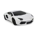 Masina cu telecomanda Lamborghini Aventador alb cu scara 1 la 24, Rastar, 