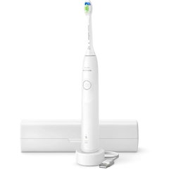 Periuta de dinti electrica Philips Sonicare HX7110/02, 62.000 miscari/minut, autonomie 21 zile, 2 moduri periere, senzor presiune integrat, functia BrushSync, capat de periere Otimal White, toc transport alb Periuta de dinti electrica Philips Sonicare HX7110/02, 62.000 miscari/minut, autonomie 21 zile, 2 moduri periere, senzor presiune integrat, functia BrushSync, capat de periere Otimal White, toc transport alb