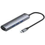 Adapter HUB 6in1 Baseus USB-C in 3x USB 3.0 + HDMI + RJ45 + USB-C PD, Baseus