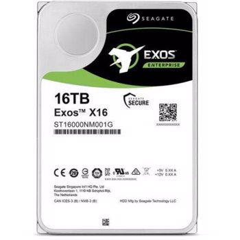 SEAGATE ST16000NM001G Seagate Exos X16, 3.5, 16TB, SATA/600, 7200RPM, 256MB cache