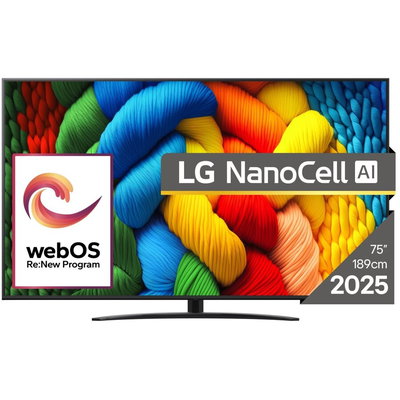 Televizor LG NanoCell AI 75NANO81A3A TV 190.5 cm (75") 4K Ultra HD Smart TV Wi-Fi Black