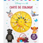 Disney Bebe. Carte de colorat. 12 creioane mici pentru maini de pitici, Litera