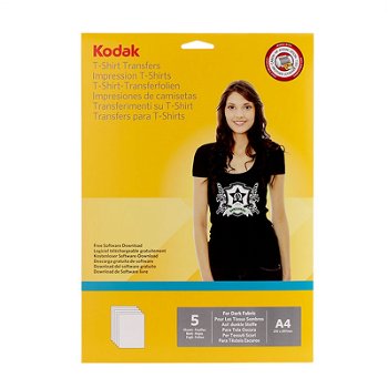 Hartie transfer termic Kodak A4, pentru tricouri negre, Kodak