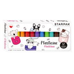 Plastilina 12 culori STARPAK minis