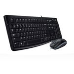 Kit Logitech Wired Desktop MK120, USB 2.0, layout US INTL, Negru, Logitech