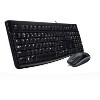Kit tastatura si mouse cu fir LOGITECH MK120, USB, Layout US INT, negru