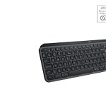 Tastatura Logitech MX Keys S, Iluminare, 2.4GHz&Bluetooth, USB-C, US INTL layout, graphite/negru, Logitech