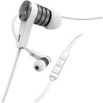 Casti audio Hama Intense, In-ear, Microfon, Cablu plat, Alb/Gri