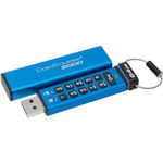 Usb flash drive kingston 16gb dt2000 usb 3.0 keypad 256bit, KINGSTON