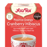 Ceai bio Energie Pozitiva Merisor si Hibiscus 17 , Yogi Tea, 30.6g