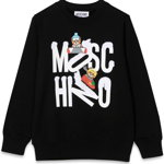 Moschino Logo Crewneck Sweatshirt And Ski BLACK