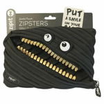Penar cu fermoar, Zipit Grillz Monsters Jumbo, negru cu dinti aurii, 23 x 2 x 15 cm