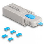 Port blocker micro USB-B 5 buc +cheie, Delock 20925, Delock