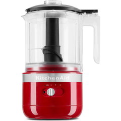 Mini tocator KitchenAid 5KFCB519EER, 1.18 l, 240 W, 2 trepte viteza, Rosu