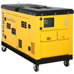 Generator insonorizat STAGER YDE13TA, putere maxima 10 kVA, 39 A, 3000 rpm, monofazat, motor diesel 749 CC, 16 CP, pornire electrica