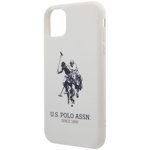 Husa de protectie US Polo Silicone Effect pentru iPhone 11 Pro Max, White, US Polo Assn.