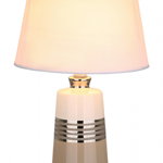 Lampa Brazil, ceramica, crem alb, 28x28x41.5 cm, GILDE