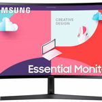 MONITOR SAMSUNG LS24C366EAUXEN 24 inch, Curvature: 1800R , Panel Type: VA, Resolution: 1920x1080, Aspect Ratio: 16:9, Refresh Rate:60Hz, Response time GtG: 4ms, Brightness: 250 cd/m², Contrast (static): 3000 : 1, Viewing angle: 178º(R/L), 178&o, Samsung