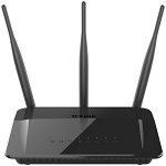 ROUTER D-LINK wireless 750Mbps 4 porturi 10/100 3 antene externe Dual Band AC750 433/300Mbps