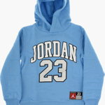 Nike Air Jordan Fleeced Cotton Hoodie With Printed Logo Blue, Nike