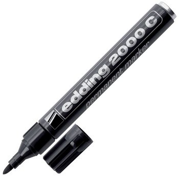 Marker permanent Edding 2000, 1.5 - 3 mm, negru - Pret/buc, Edding