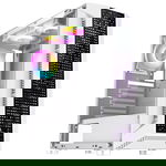 PC Gaming ZMEU Elite Alb, AMD Ryzen 5 3500 3.6GHz, 8GB DDR4, 500GB SSD, RX 6400 4GB GDDR6, Iluminare RGB, 