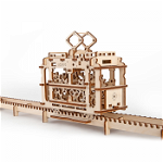 Puzzle 3D din lemn - Tramvai 154 de piese, UGEARS