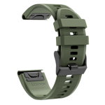 Bratara smartwatch Loomax, compatibila ceas Garmin, 26 mm, din silicon, verde inchis, Loomax