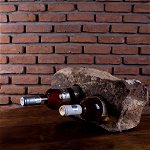 Suport sticle vin - Sandstone Mandras (2 gauri)