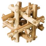 Joc logic IQ din lemn bambus Magic sticks Fridolin, Fridolin