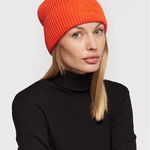 CALVIN KLEIN, Caciula din tricot cu logo brodat, Portocaliu mandarina