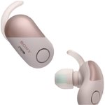 Casti sport in-ear portabile True wireless Sony WFSP700NP, Noise Cancelling, Bluetooth, NFC, Google Assistant, Rezistente la stropire, Roz