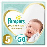Scutece pentru Bebelusi - Pampers Premium Care, marimea 5 (11-16 kg), 58 buc, Pampers
