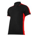 Tricou bumbac Polo Lahti Pro, marimea L, negru/rosu