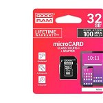 Card de memorie GOODRAM micro SD 32 GB cu adaptor, GOODRAM