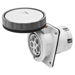 Priza industriala incastrata 10° HP - IP66/IP67 - 3P+E 63A 600-690V 50/60HZ - BLACK - 5H - MANTLE TERMINAL, Gewiss