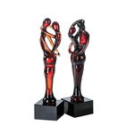 Set 2 figurine Pair, sticla, multicolor, 5x5x19 cm, GILDE