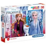 Puzzle Disney Frozen 2 Elsa & Anna , 30 piese , 33.5x23.5cm, Negru