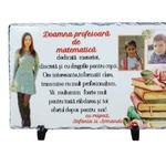 Rama foto personalizata pe ardezie, cu Poza si Text, 20 x 30 cm, 