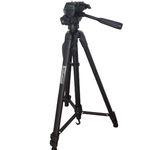 Trepied Telescopic Video-Foto Universal, Sarcina maxima 3 kg, 64 - 167.5 cm, 3 segmente, Husa, Negru, KlaussTech