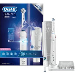 Periuta de dinti electrica Oral-B Smart 4 4500S Sensi Ultrathin, 40000 pulsatii/min, 8800 oscilatii/min