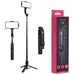 Selfie Stick Trepied Stabil, Portabil, 106cm - Techsuit L12 - Black, Techsuit