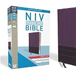 NIV, Thinline Bible, Large Print, Imitation Leather, Purple, Red Letter Edition, Hardcover - Zondervan