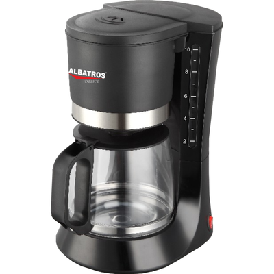 Cafetiera Albatros Delice, 680 W, 1200 ml, capacitate 10 cesti, functie antipicurare, negru