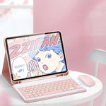 Husa cu tastatura bluetooth pentru Apple iPad 7/8 10.2 2019/2020, Piele ecologica, Roz, EAM Electronics