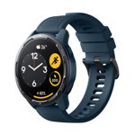 SmartWatch Xiaomi Watch S1 Active, display AMOLED, curea silicon albastra, Wi-Fi, Bluetooth, GPS + monitorizare SpO2 si ritm cardiac, autonomie pana la 12 zile, Xiaomi